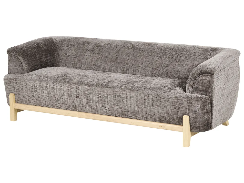 Sofa 3-Sitzer ALNOR Chenillegewebe Braun_1019055