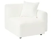 Modul Ecksofa 3-Sitzer HEDE mit Ottomane Bouclé Weiß rechtsseitig_1091931