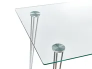 Esstisch WINSTON Silber 120 cm 70 cm Sicherheitsglas_821729