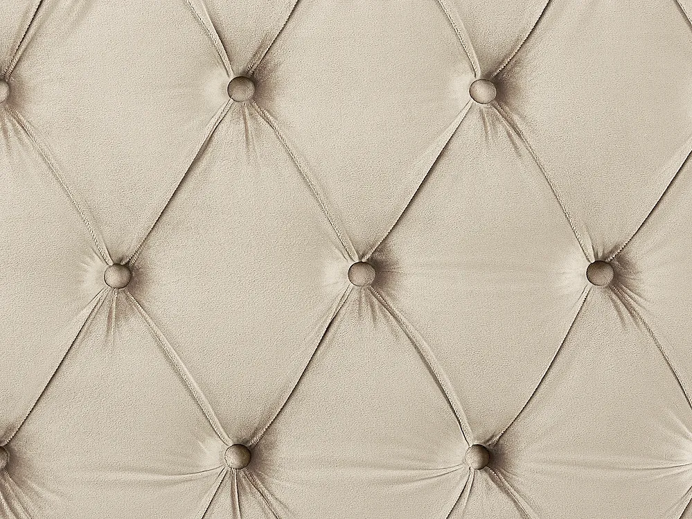 Bed Velvet AYETTE 160 x 200 cm (EU King Size) Beige_832232
