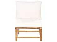 Garden Lounge Set with Table 6 Seater CERRETO Bamboo Off-White Left Hand_909657