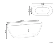 Freistehende Badewanne CARRERA 170 x 80 cm Weiß_797786
