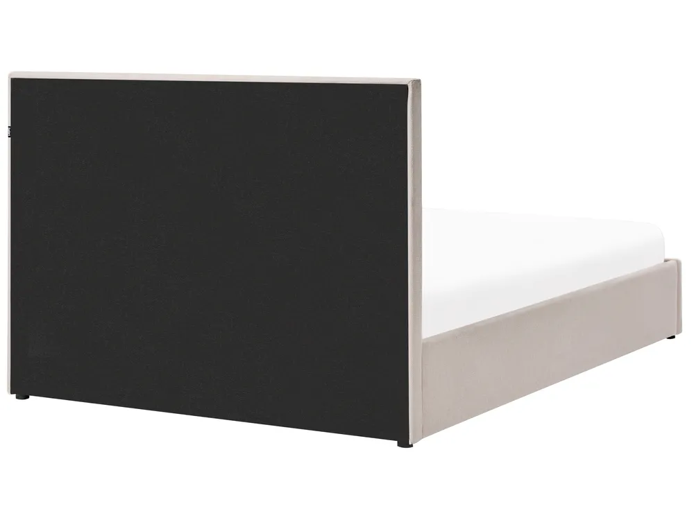 Ottoman Bed QUIBERON Fabric Beige 160 x 200 cm (EU King Size)_1023354