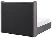 Krevet s prostorom za pohranu LUBBON Samet Sivi 140 x 200 cm_833593