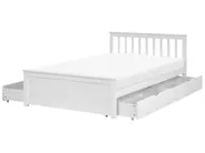Bett mit 4 Schubladen OLENDON Kiefernholz Weiß 120 x 200 cm_1082220