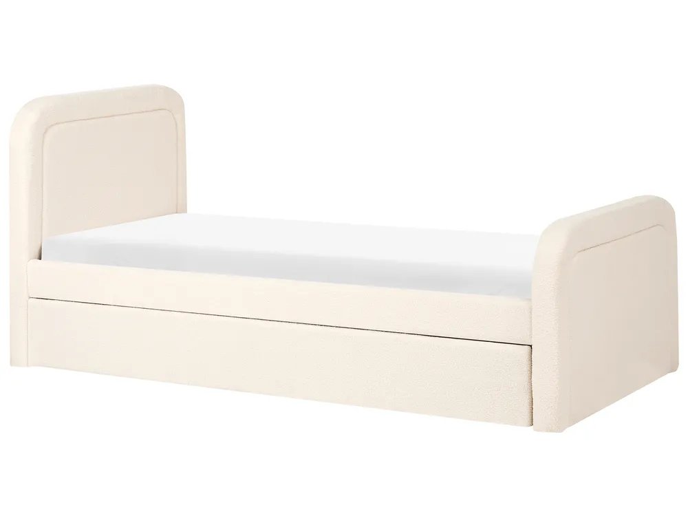 Trundle Bed Boucle RAYSSAC 90 x 200 cm (EU Single) Light Beige_1081096