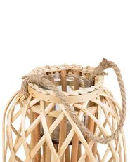 Laterne MAURITIUS 30 cm Weidenholz Naturfarben_734181