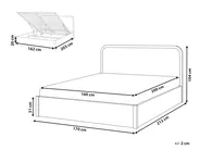 Ottoman Bed PEROUGES Light Brown 160 x 200 cm (EU King Size)_1047703