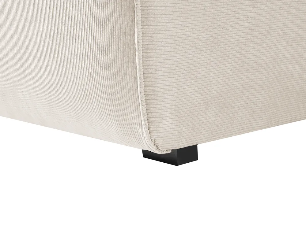 Corner Sofa 3 Seater DOLVA Corduroy Off-White Left Hand_863080