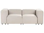 Modulsofa 2-Sitzer FALSTERBO Samtstoff Hellbeige_1060617