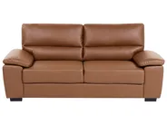 Sofa 3 Seater VOGAR Faux Leather Golden Brown_850612