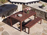Gartentisch TUSCANIA 180 cm 100 cm Eukalyptusholz Dunkelbraun_1154995