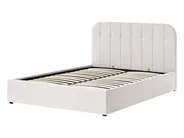 Bett mit Stauraum CHALLANS Stoff Cremeweiß 140 x 200 cm_1019662