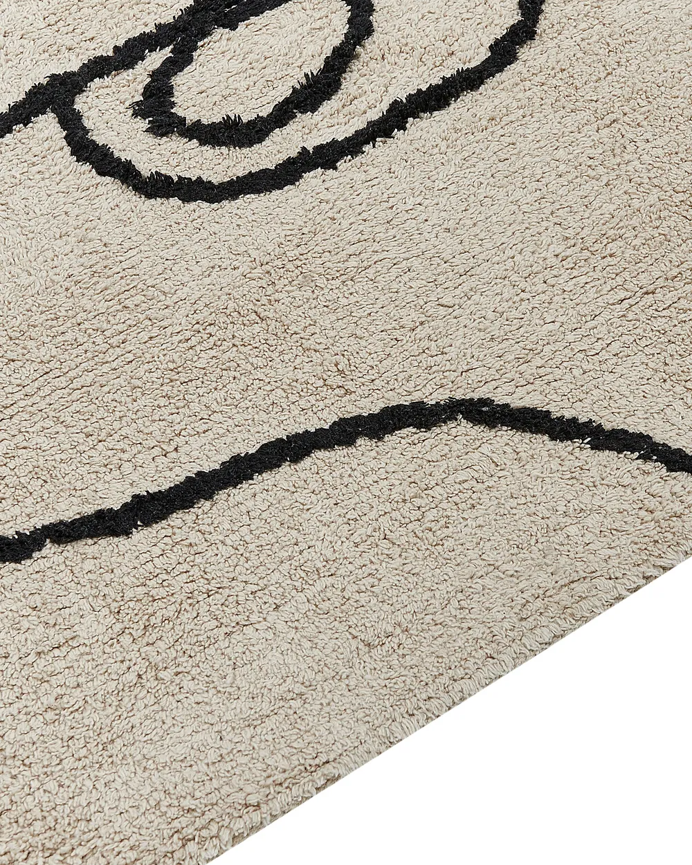 Teppich NURU Hellbeige 140 x 200 cm Baumwolle_840017
