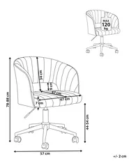 Desk Chair KATONAH Velvet Light Grey_970615