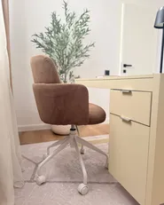 Bürostuhl DRYDEN Cord Braun_1142935