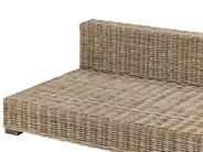 Lounge Set mit Tisch 4-Sitzer VARALLO modular Rattan Grau linksseitig_954936