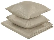Tagesdecke mit Kissen SHUSH 140 x 210 cm Taupe_821979