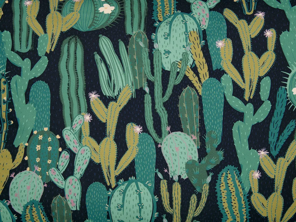 Gartenkissen 2er Set BUSSANA Pflanzenmuster 40 x 60 cm Grün_881379
