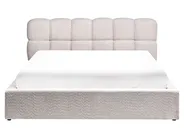 Bett mit Stauraum BASTON Bouclé Hellbeige 160 x 200 cm_996988