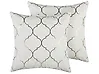 Dekokissen 2er Set ALYSSUM 45 x 45 cm Baumwolle Weiß Marokkanisches Muster