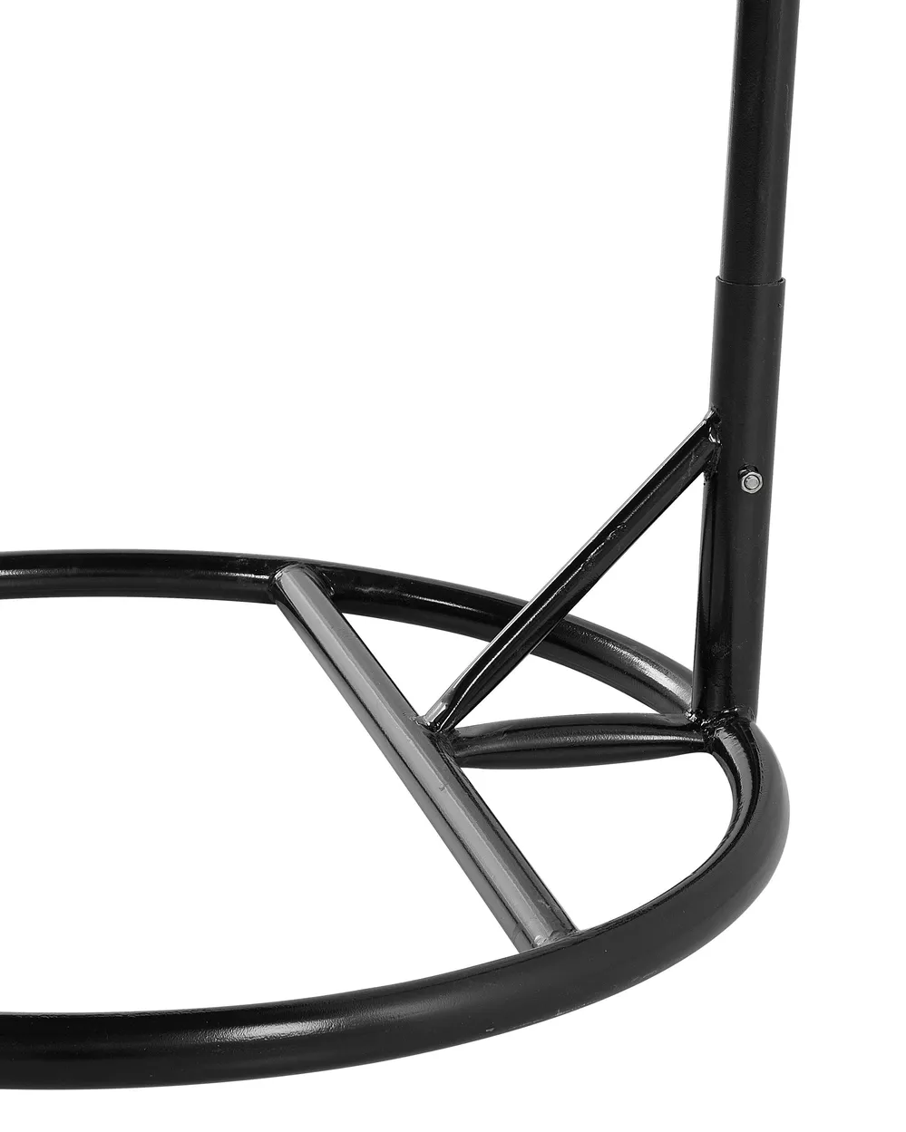 Hängesessel mit Gestell ALATRI Polyrattan Schwarz_791343