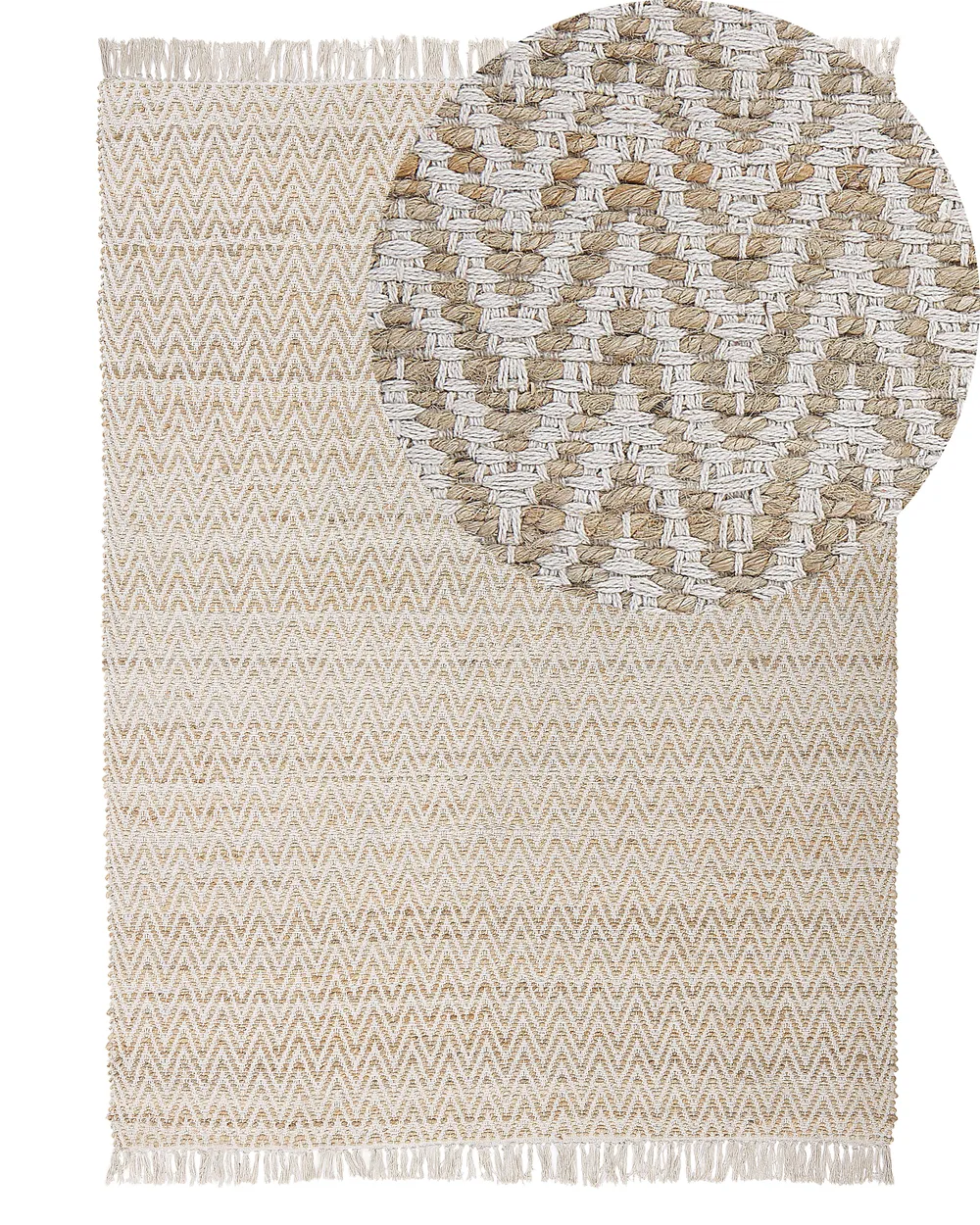 Teppich beige ZickZack-Muster verschiedene Größen AFRIN