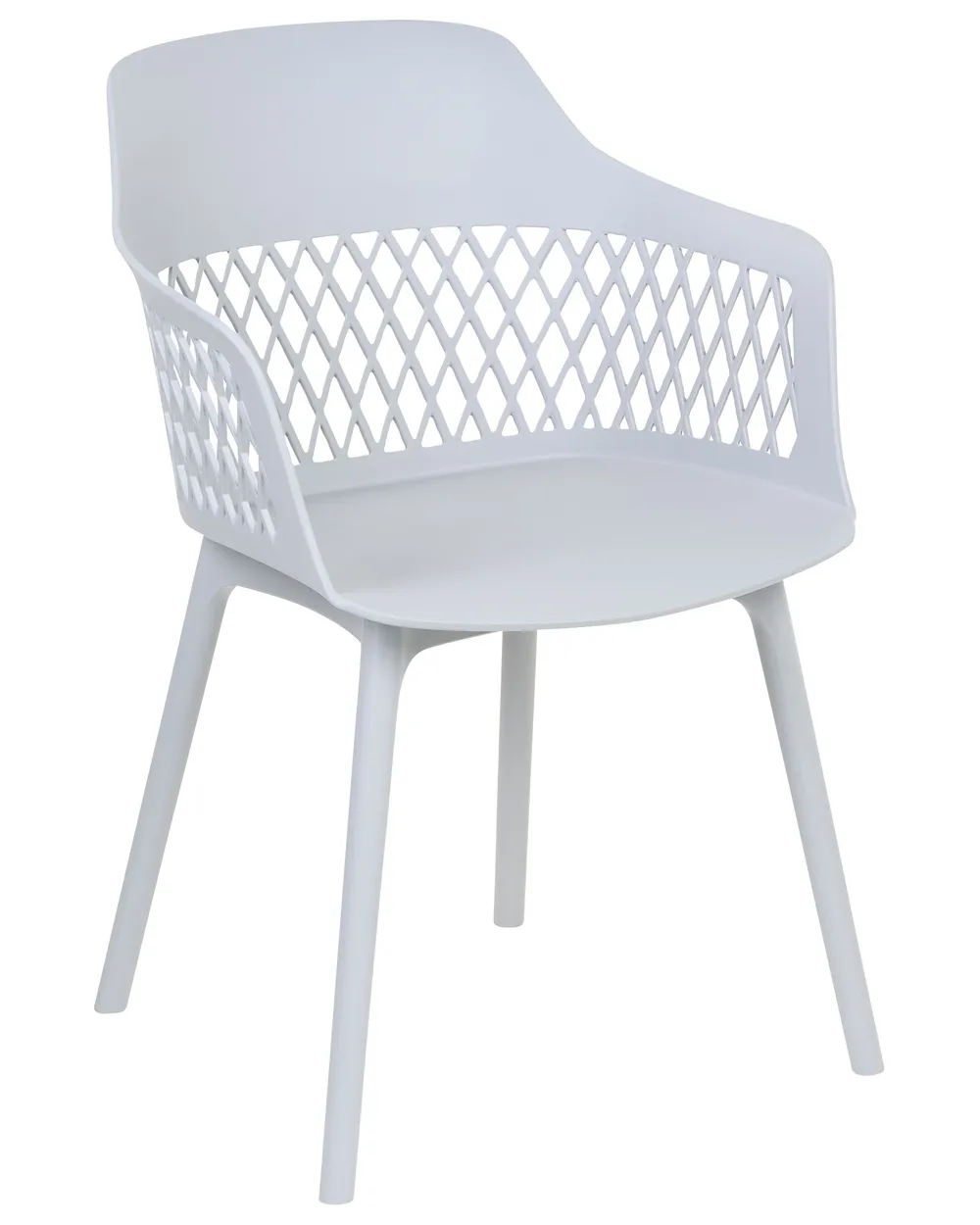 Set of 2 Dining Chairs ALMIRA Light Grey_861904