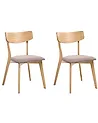 Set van 2 eetkamerstoelen HOLLY Hout Lichtbruin/bruin