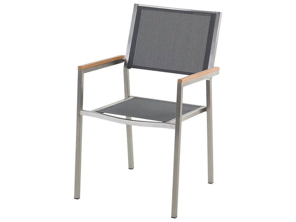 Garden Dining Set 6 Seater VALCANETTO/GROSSETO Metal Grey/ White_938341