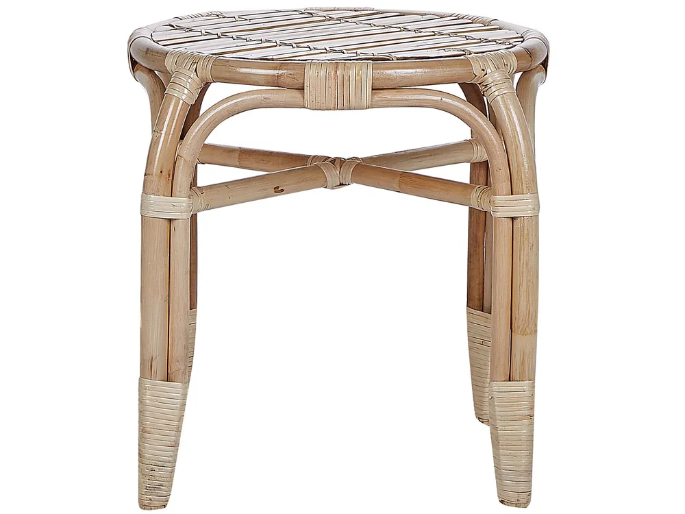 Lounge Set mit Tisch 4-Sitzer BRINDISI Rattan Naturfarben_796597