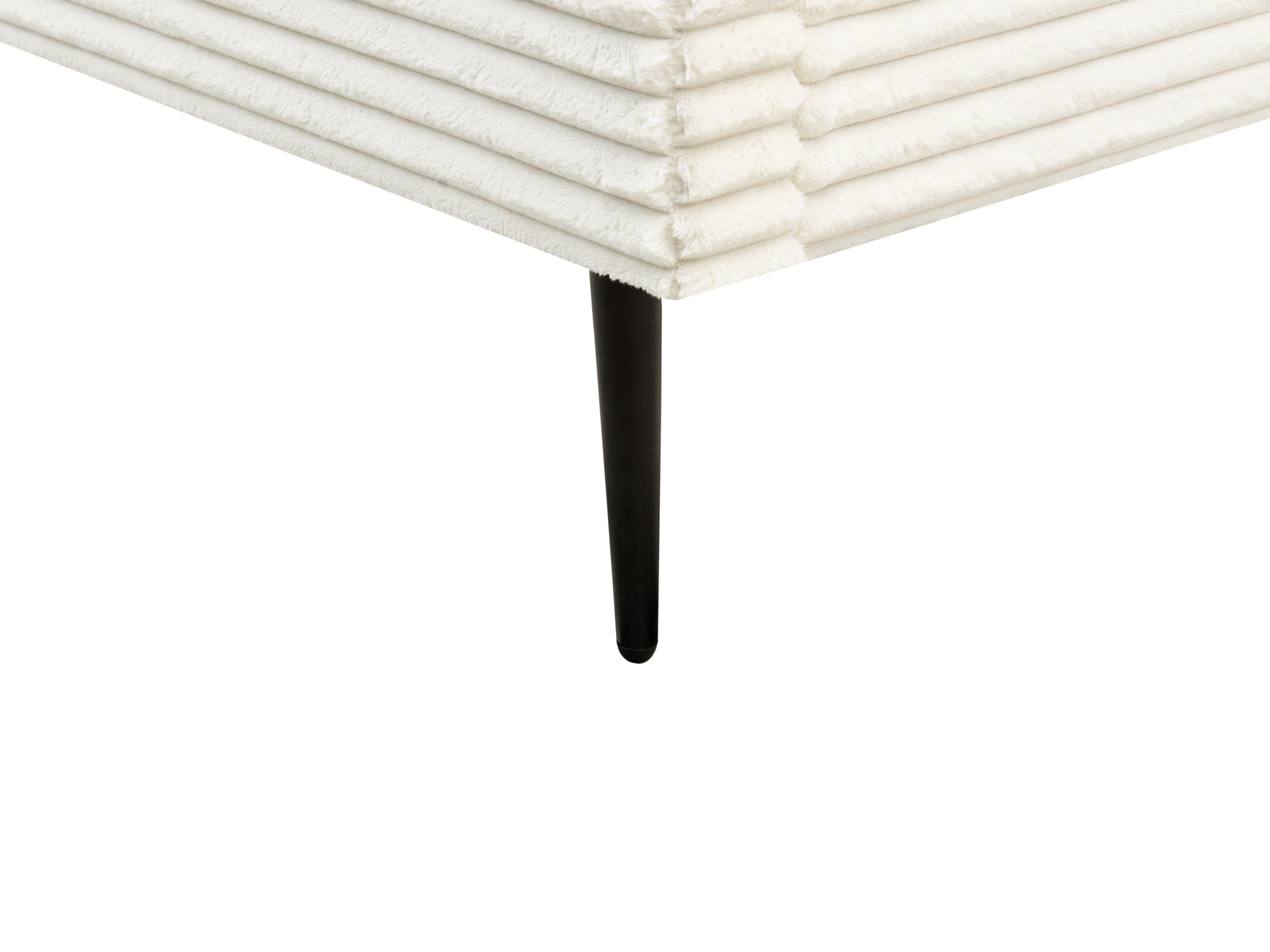 Bed Corduroy FLAYAT 140 x 200 cm (EU Double) Off-White_967650