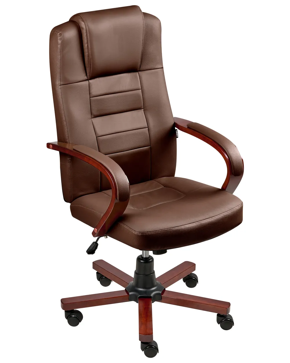 Massagestuhl DIAMOND mit Heizung Echtleder Dunkelbraun_1016789