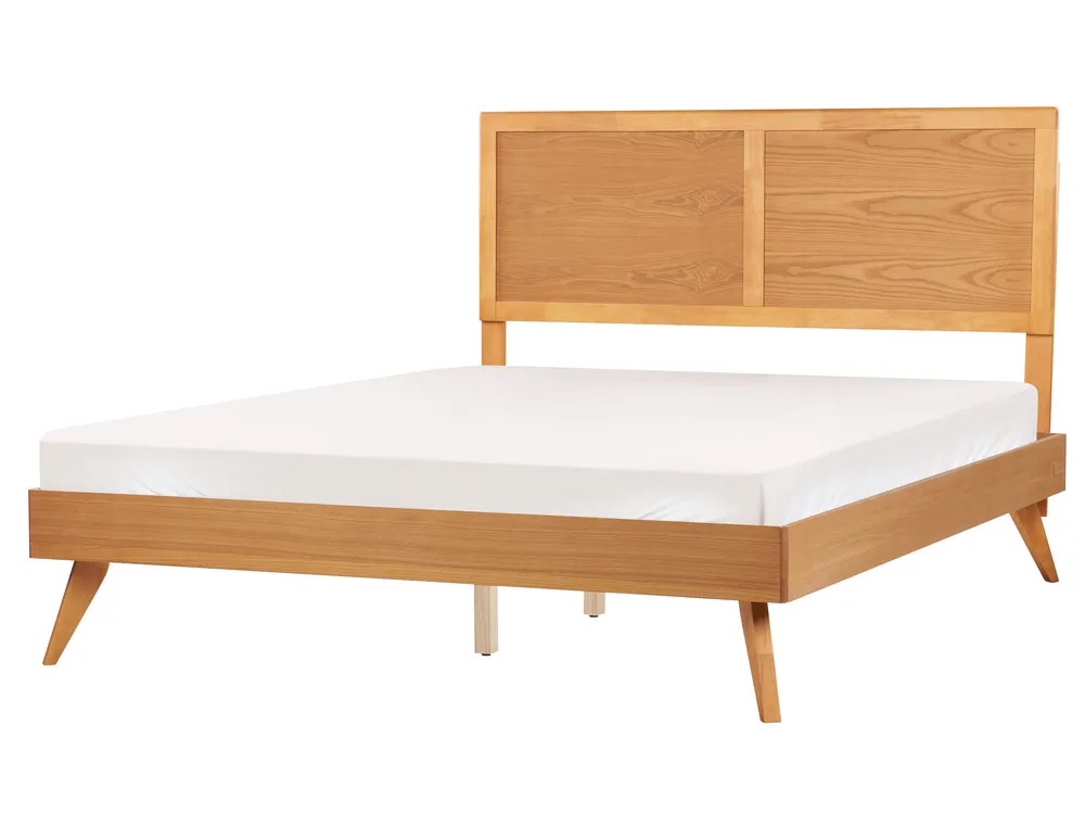 Bed ISTRES 160 x 200 cm (EU King Size) Natural Ash Wood