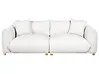 Sofa 3-Sitzer LUVOS Stoff Cremeweiß