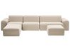 Gartensofa mit Ottomane 7-Sitzer BATTIFOLLO modular Beige