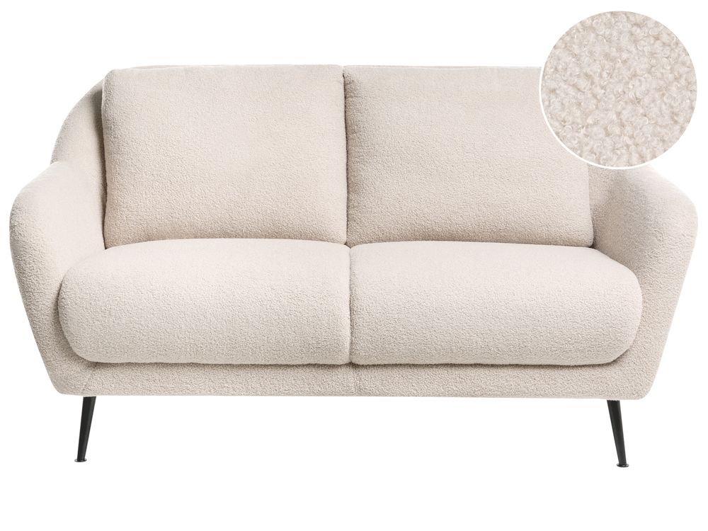 Sofa 2-Sitzer EIBY Bouclé Beige