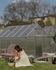 Garden Greenhouse APULIA 190 cm 315 cm Silver_1093218