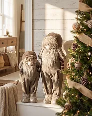 Weihnachtsdekoration 2er Set PAROLA 39/54 cm Zwerg Braun_1174977