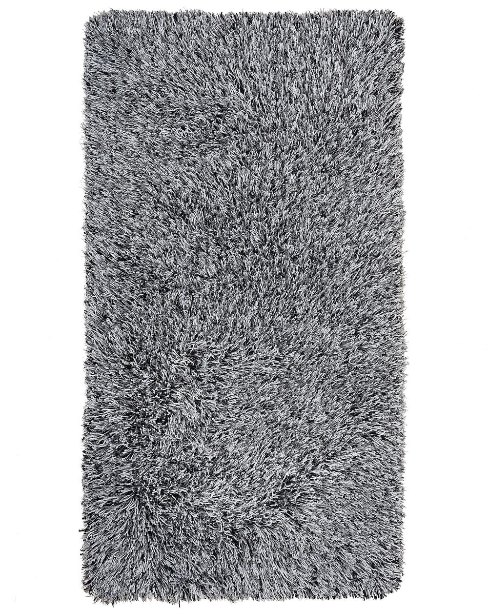 Hoogpoligvloerkleed CIDE Zwart/wit 80 x 150 cm