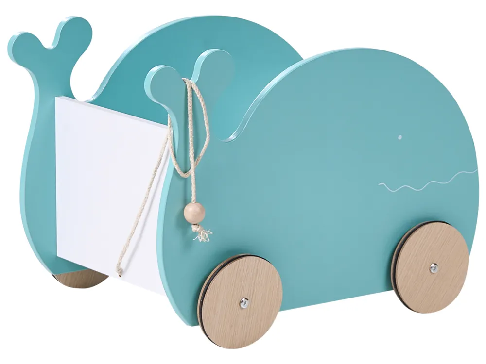 Spielzeugkiste mit Rädern WOOLI 30 cm Blau