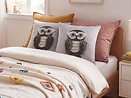 Set of 2 Decorative Cushions OPHRYS 45 x 45 cm Velvet Grey_1182675