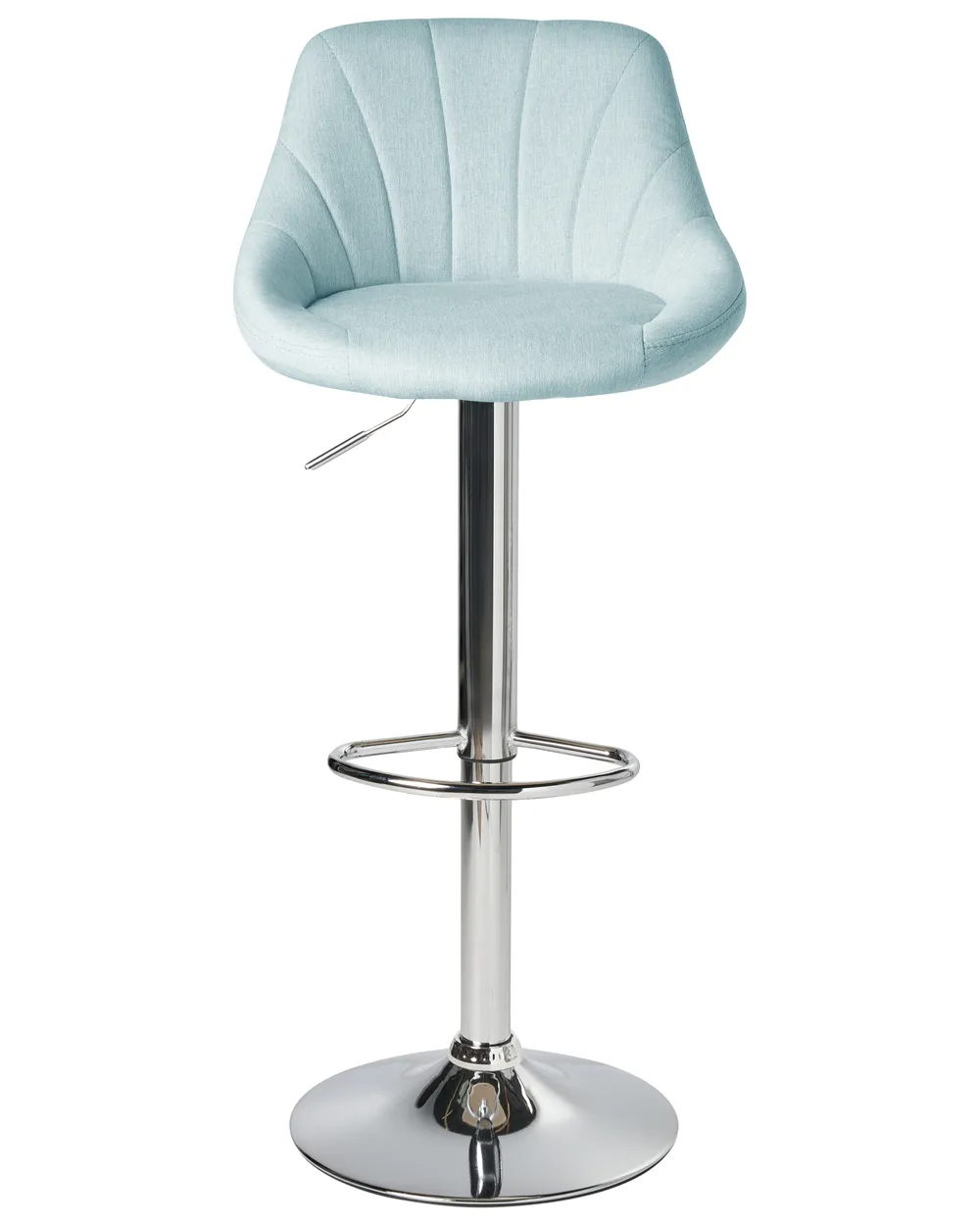 Set of 2 Bar Stools LUCCA Swivel Fabric Light Blue_1011524