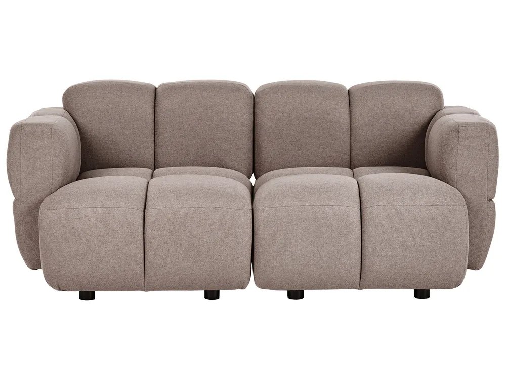 Modulsofa 2-Sitzer MAKSABERG Stoff Taupe