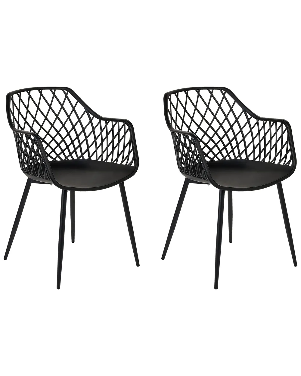 Set of 2 Dining Chairs NASHUA II Black