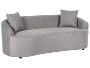 Sofa AMAL mit Ottomane Stoff Grau_1149718