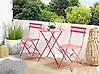 Bistro Set klappbar FIORI Metall Rot