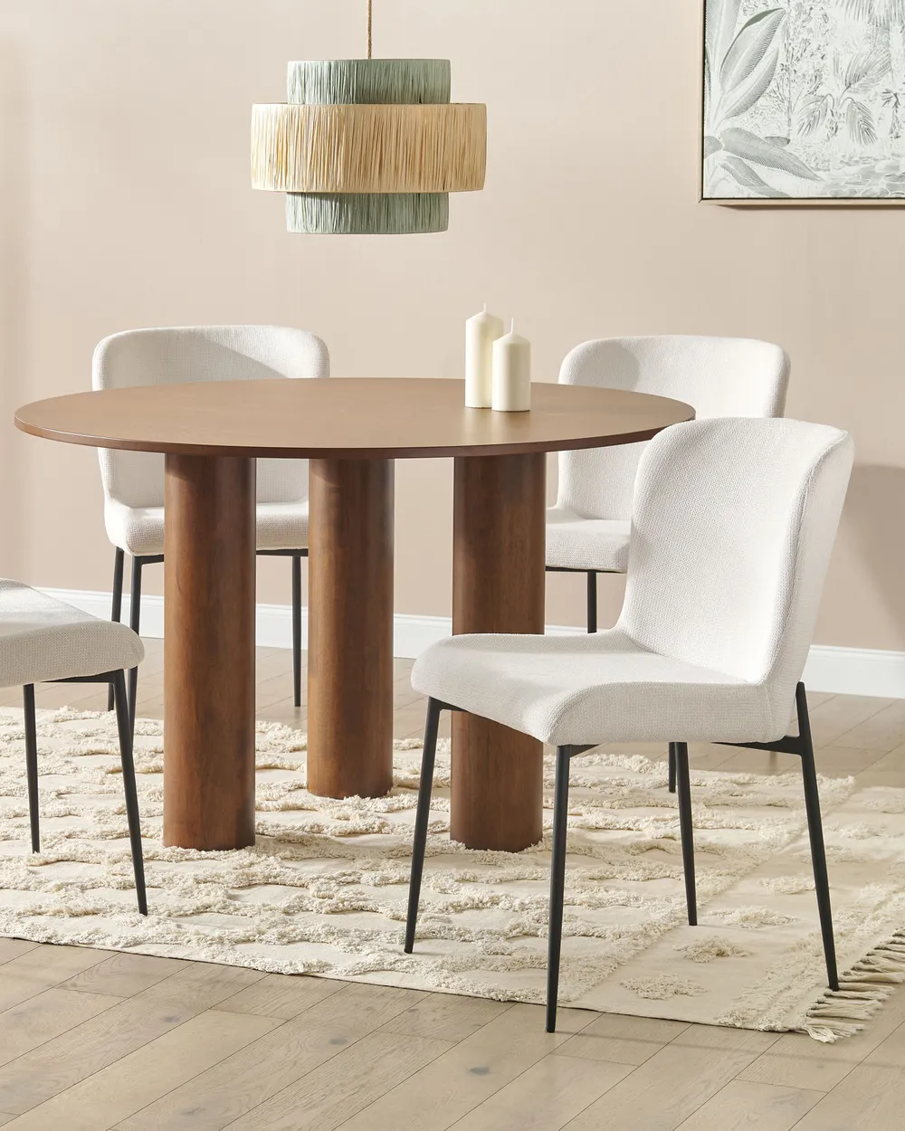 Esszimmerstuhl 2er Set ADA Cremeweiß