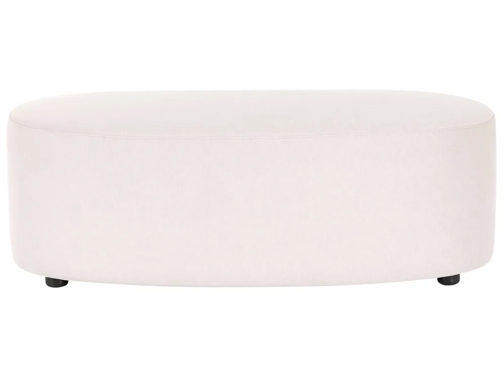 Sofa AMAL mit Ottomane Stoff Hellbeige_1145810