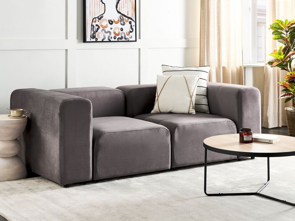 Modular Sofa 2 Seater FALSTERBO Velvet Taupe
